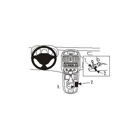 Brodit ProClip Console mount, Angled - Renault Clio I 1999-2001