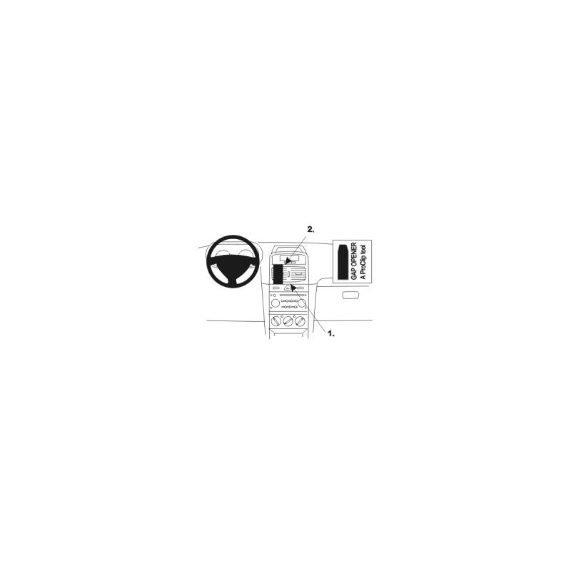 Brodit ProClip Center - Renault Clio II/Clio Storia/Thalia 99-09 Brodit ProClip Center - Renault Clio II/Clio Storia/Thalia 99-09