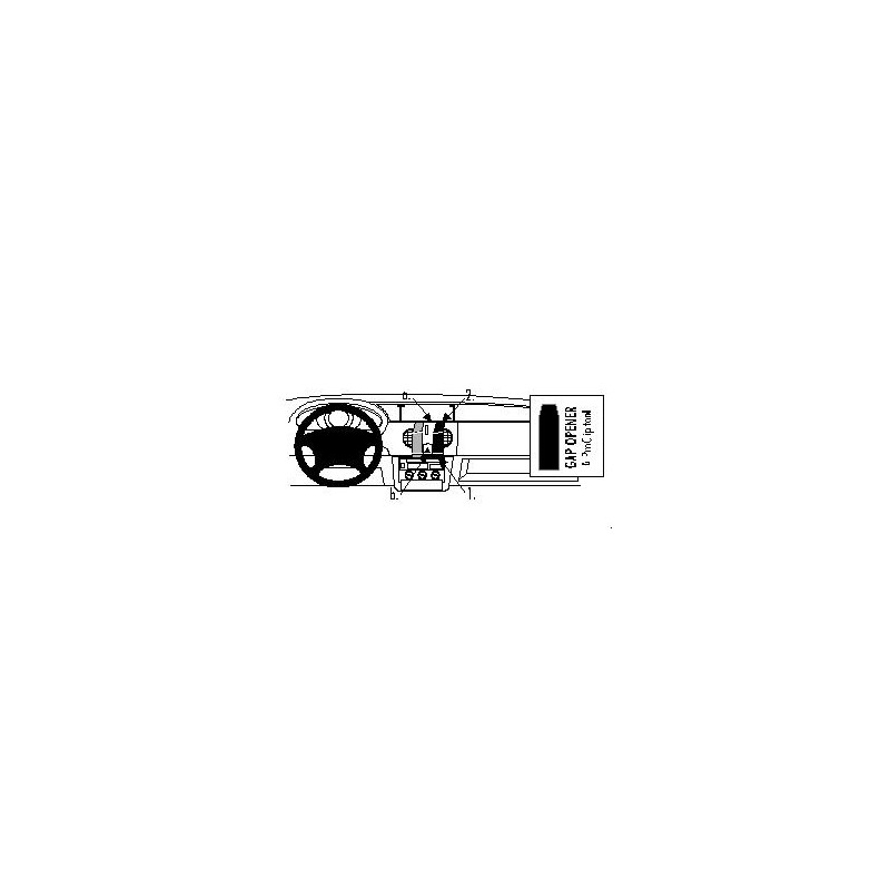 Brodit ProClip Center mount - Renault Kangoo 1998-2002 Brodit ProClip Center mount - Renault Kangoo 1998-2002