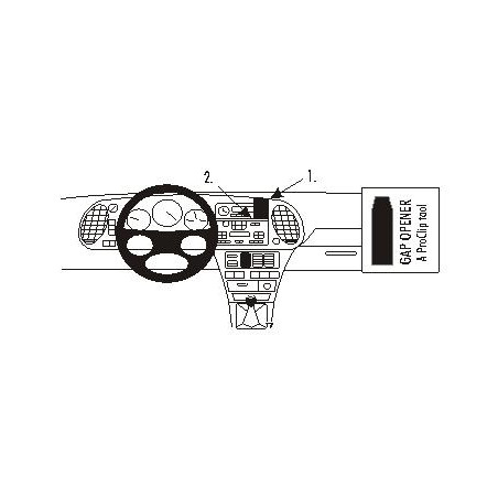 Brodit ProClip Center mount - Saab 9-3 1998-2002 (wood/kevlar)