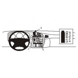 Brodit ProClip Center mount, high - Saab 9-5 1998-2005