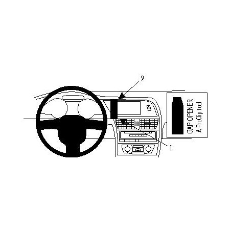 Brodit ProClip Center Mount high Audi A+S Multi Mod. 07-09