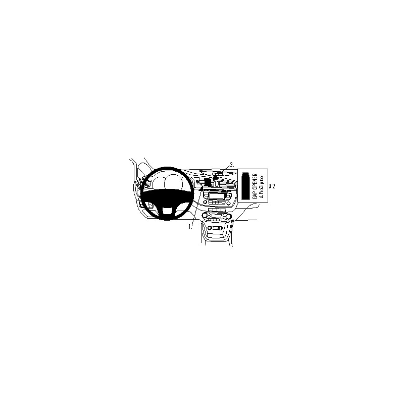 Brodit ProClip Center Mount Kia Ceed 12-15 Brodit ProClip Center Mount Kia Ceed 12-15