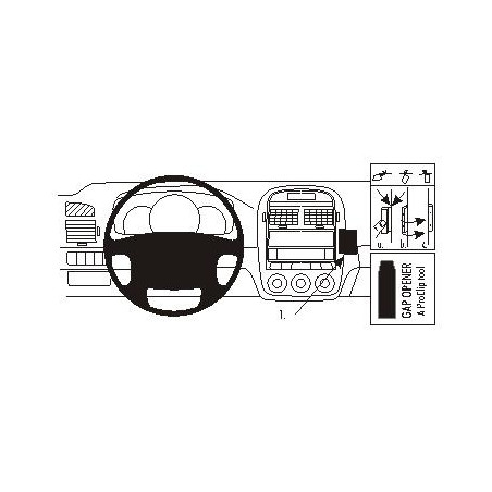 Brodit ProClip Angled Mount Kia Cerato 05-09 / Spectra 5 05-06