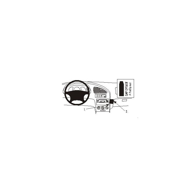 Brodit ProClip Angled Mount Kia Sephia II 01-06 / Shuma II 01-06
