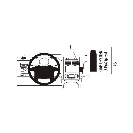 Brodit ProClip Angled Mount Kia Sportage 05-10