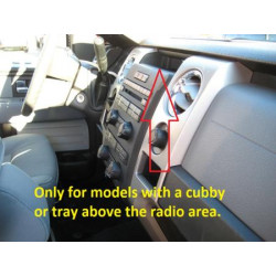 Brodit ProClip Center Mount F-Series 150 09-14 silver/wood trim
