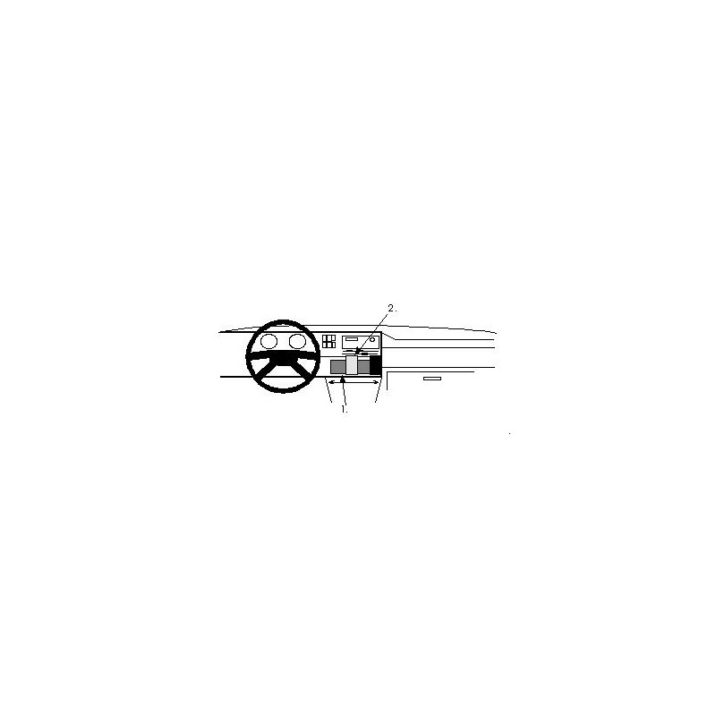 Brodit ProClip Center Mount VW Golf II / Jetta 84-91 Brodit ProClip Center Mount VW Golf II / Jetta 84-91