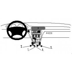 Brodit ProClip Console Mount left/right Chevrolet Malibu 97-03