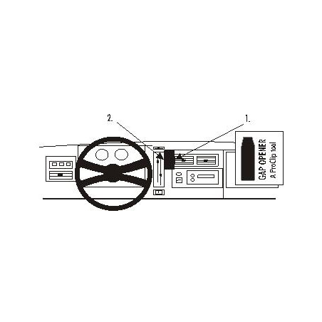 Brodit ProClip Center Mnt Chevrolet/GMC/Oldsmobile Multi 92-94