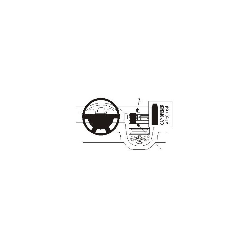 Brodit ProClip Center Mnt Chevrolet Lacetti 4d/Nubira Sed 05-11