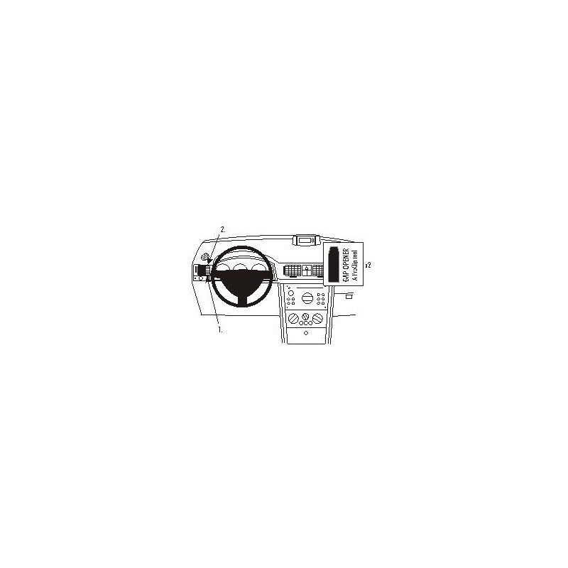 Brodit ProClip Left mount Opel Meriva 2003-2010 Brodit ProClip Left mount Opel Meriva 2003-2010