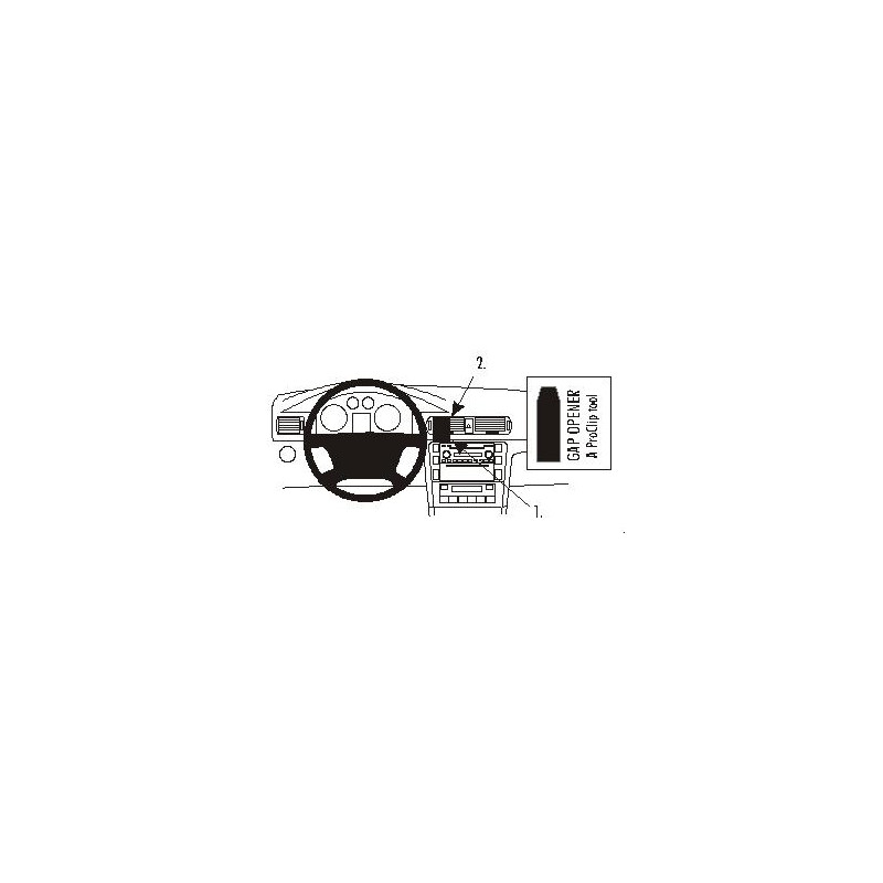 Brodit ProClip Center mount - Skoda Superb 2002-2008 Brodit ProClip Center mount - Skoda Superb 2002-2008