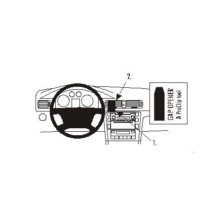 Brodit ProClip Center mount - Skoda Superb 2002-2008