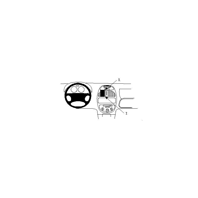 Brodit ProClip Center mount - Peugeot 206 1999-2008 Brodit ProClip Center mount - Peugeot 206 1999-2008