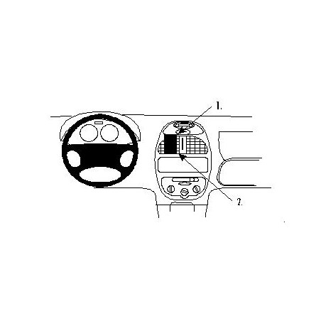 Brodit ProClip Center mount - Peugeot 206 1999-2008