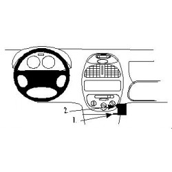 Brodit ProClip Angled mount - Peugeot 206 1999-2008