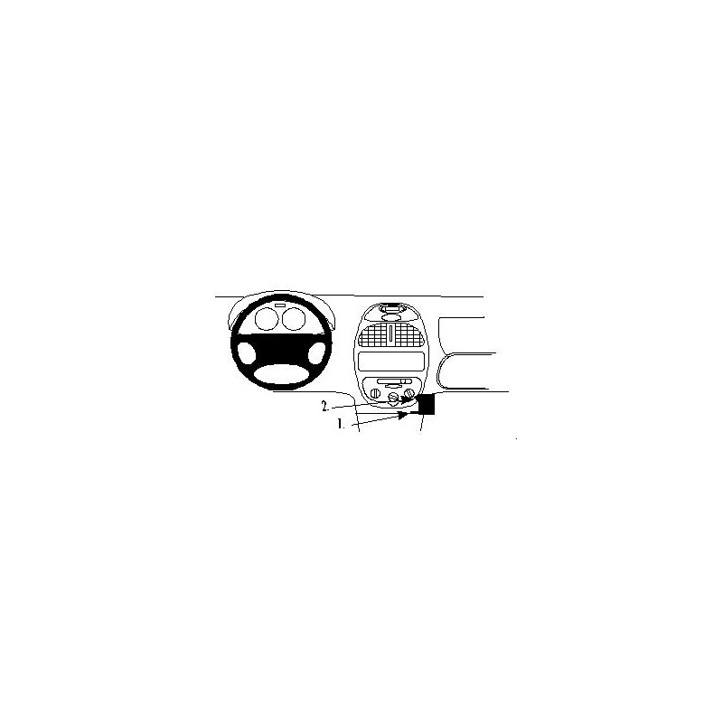 Brodit ProClip Angled mount - Peugeot 206 1999-2008 Brodit ProClip Angled mount - Peugeot 206 1999-2008