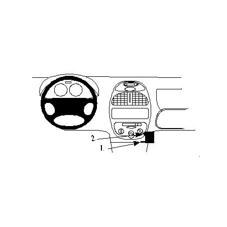 Brodit ProClip Angled mount - Peugeot 206 1999-2008