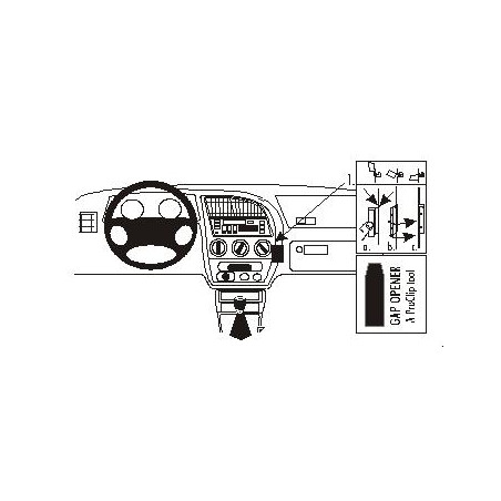 Brodit ProClip Angled mount - Peugeot 306  1993-2002