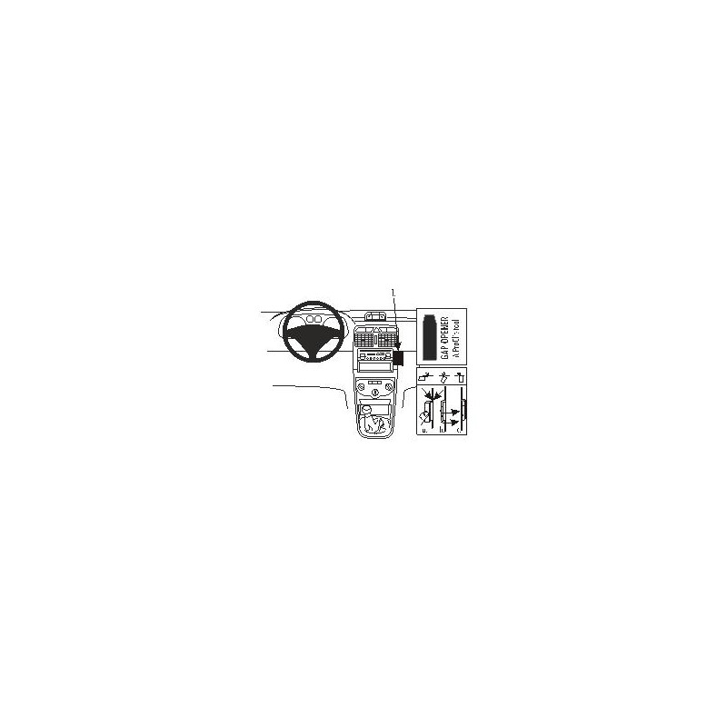 Brodit ProClip Angled mount - Peugeot 307  2001-2009
