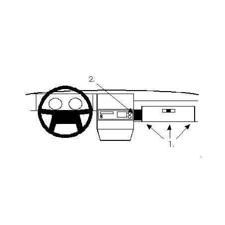 Brodit ProClip Angled mount - Volvo 340/360 1984-1989