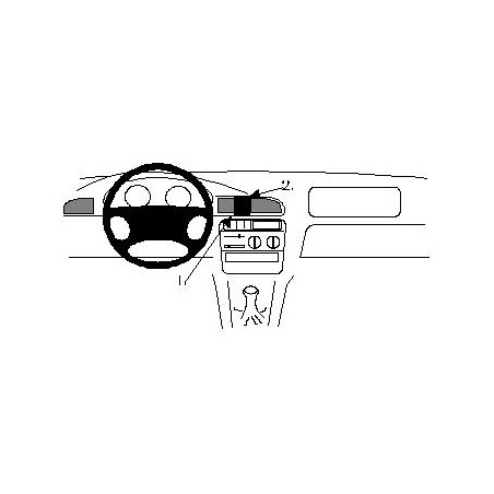 Brodit ProClip Center mount - Peugeot 406 1996-2003