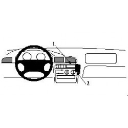 Brodit ProClip Angled mount - Peugeot 406 1996-2003