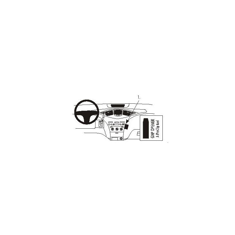 Brodit ProClip Angled Mount - Toyota Prius 2000-2003 Brodit ProClip Angled Mount - Toyota Prius 2000-2003
