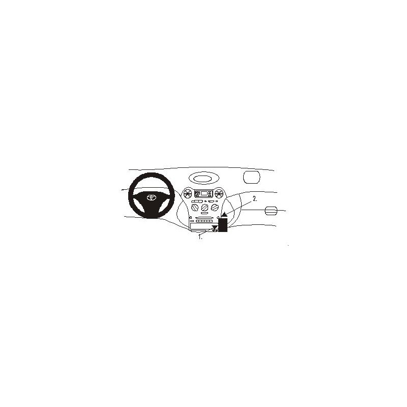 Brodit ProClip angled mount - Toyota Yaris/Yaris Verso 99-05 Brodit ProClip angled mount - Toyota Yaris/Yaris Verso 99-05