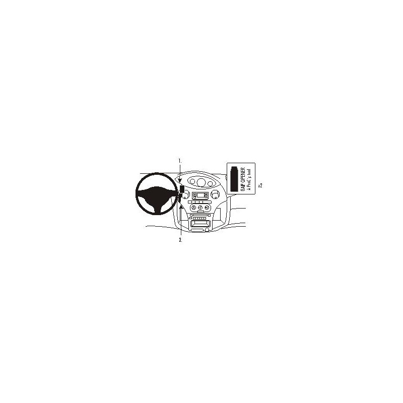 Brodit ProClip center mount - Toyota Yaris 2003-2005 Brodit ProClip center mount - Toyota Yaris 2003-2005