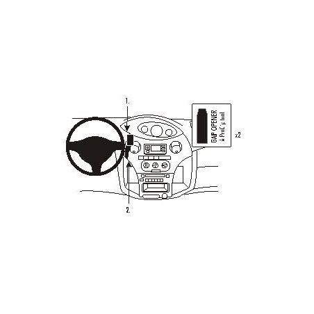 Brodit ProClip center mount - Toyota Yaris 2003-2005