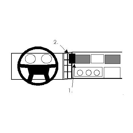 Brodit ProClip Center mount - Volvo FL6/FS7 86-99