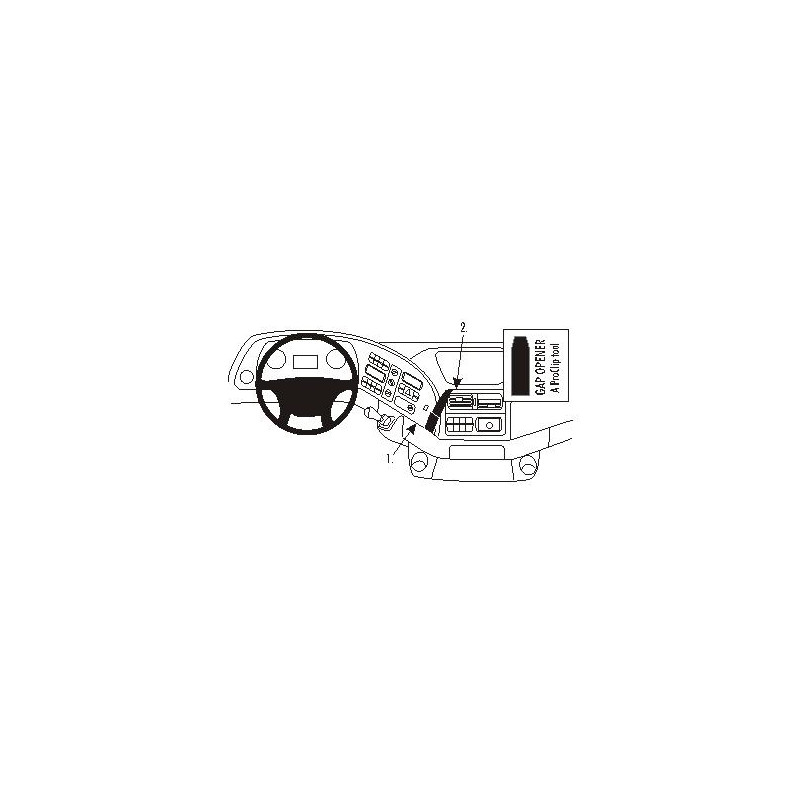 Brodit ProClip Angled Mount - Mercedes Benz Actros 03-13 Brodit ProClip Angled Mount - Mercedes Benz Actros 03-13