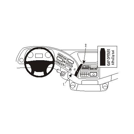 Brodit ProClip Angled Mount - Mercedes Benz Actros 03-13