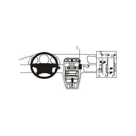 Brodit ProClip Angled mount - Mercedes Benz CLK-Class 97-01
