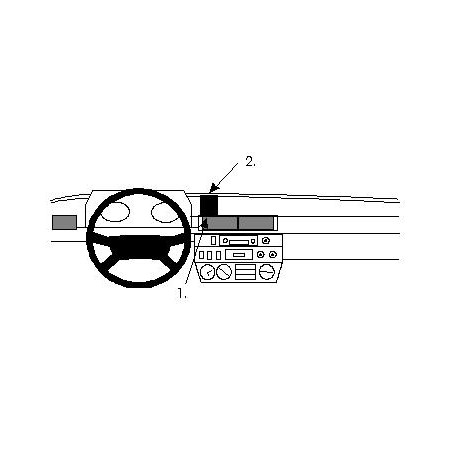 Brodit ProClip Center mnt Mercedes Geländewagen/Puch G 4X4 79-89