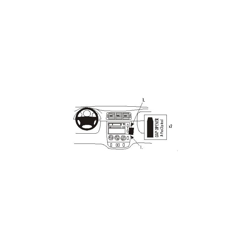 Brodit ProClip Angled mount - Mercedes Benz M-Class/ML 98-04 Brodit ProClip Angled mount - Mercedes Benz M-Class/ML 98-04