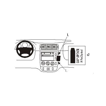 Brodit ProClip Angled mount - Mercedes Benz M-Class/ML 98-04