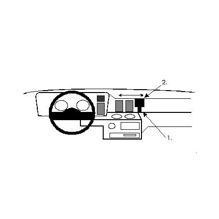 Brodit ProClip Angled Mount - Chrysler Voyager 1988-1990
