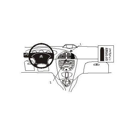 Brodit ProClip Angled Mount, high- Citroen C5 2001-2004