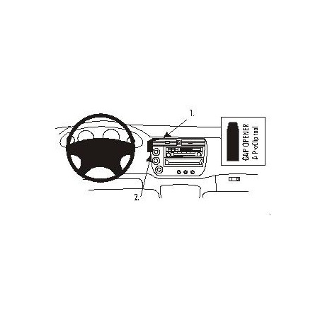 Brodit ProClip Center Mount - Honda Civic 4 Door/Hybrid 01-05