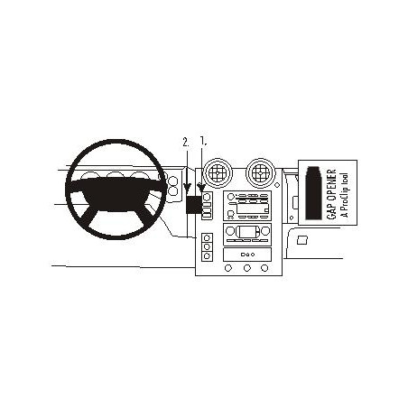 Brodit ProClip Center Mount - Hummer H2 2003-2007