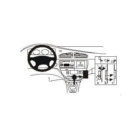 Brodit ProClip Angled mount - Jaguar S-Type 1999-2001