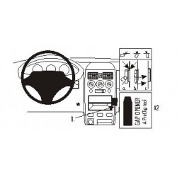Brodit ProClip Angled Mount - Daihatsu Sirion 2002-2006