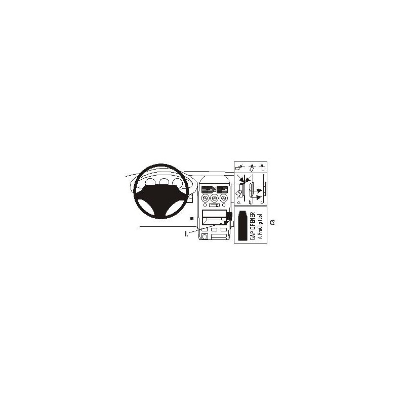 Brodit ProClip Angled Mount - Daihatsu Sirion 2002-2006 Brodit ProClip Angled Mount - Daihatsu Sirion 2002-2006