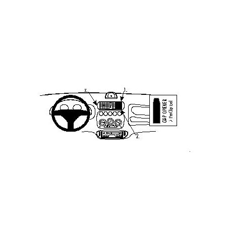 Brodit ProClip Angled mount - Fiat Seicento 1998-2007