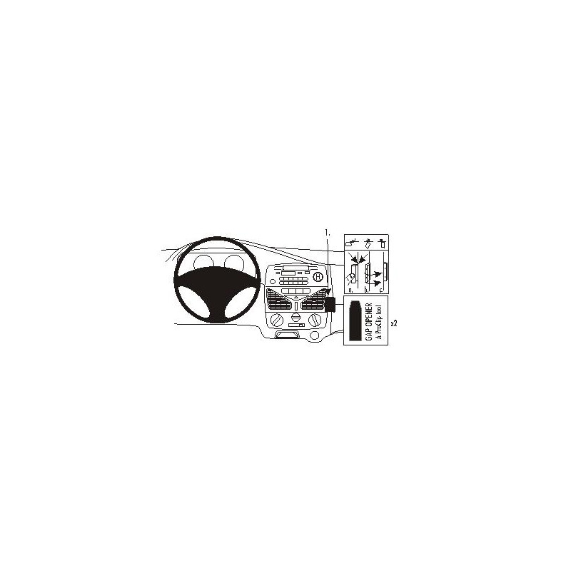 Brodit ProClip 854661 Staffa Per Auto Ad Incastro, Angled Mount