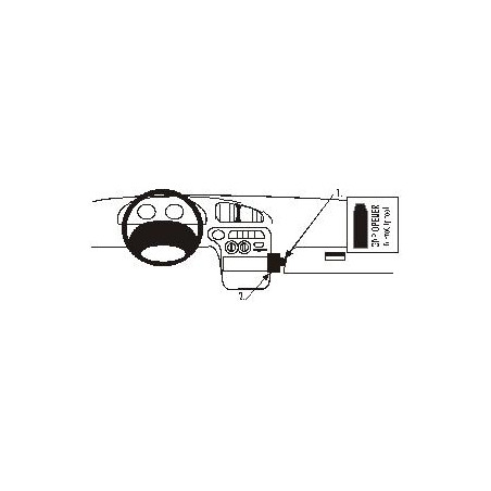 Brodit ProClip Angled Mount - Hyundai Elantra 1996-2000