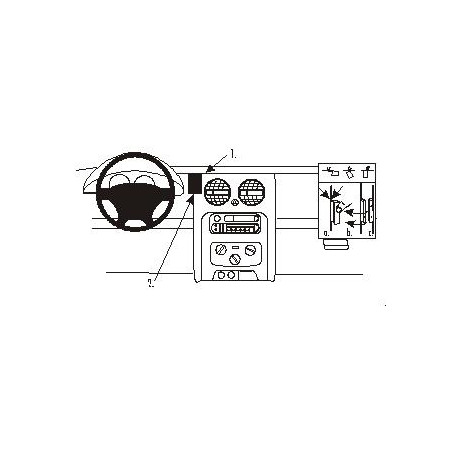 Brodit ProClip Center Mount - Jeep Cherokee 2002-2008